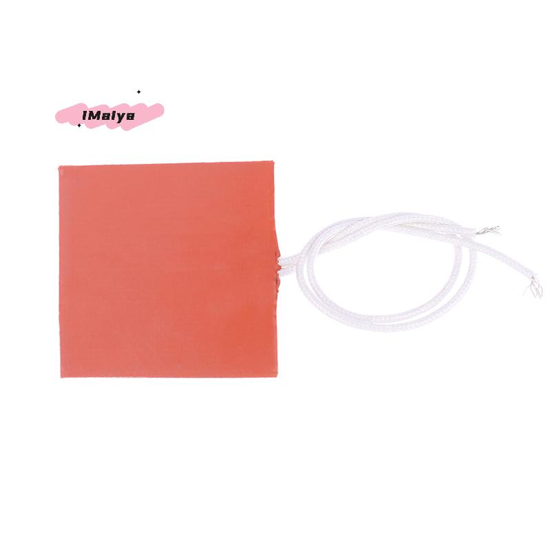 M-12V 10W Silicone Rubber Heating Pad Flat Heater Band Square Heated Bed Flexible Waterproof 3D Printer Glue Sticker Adhesive