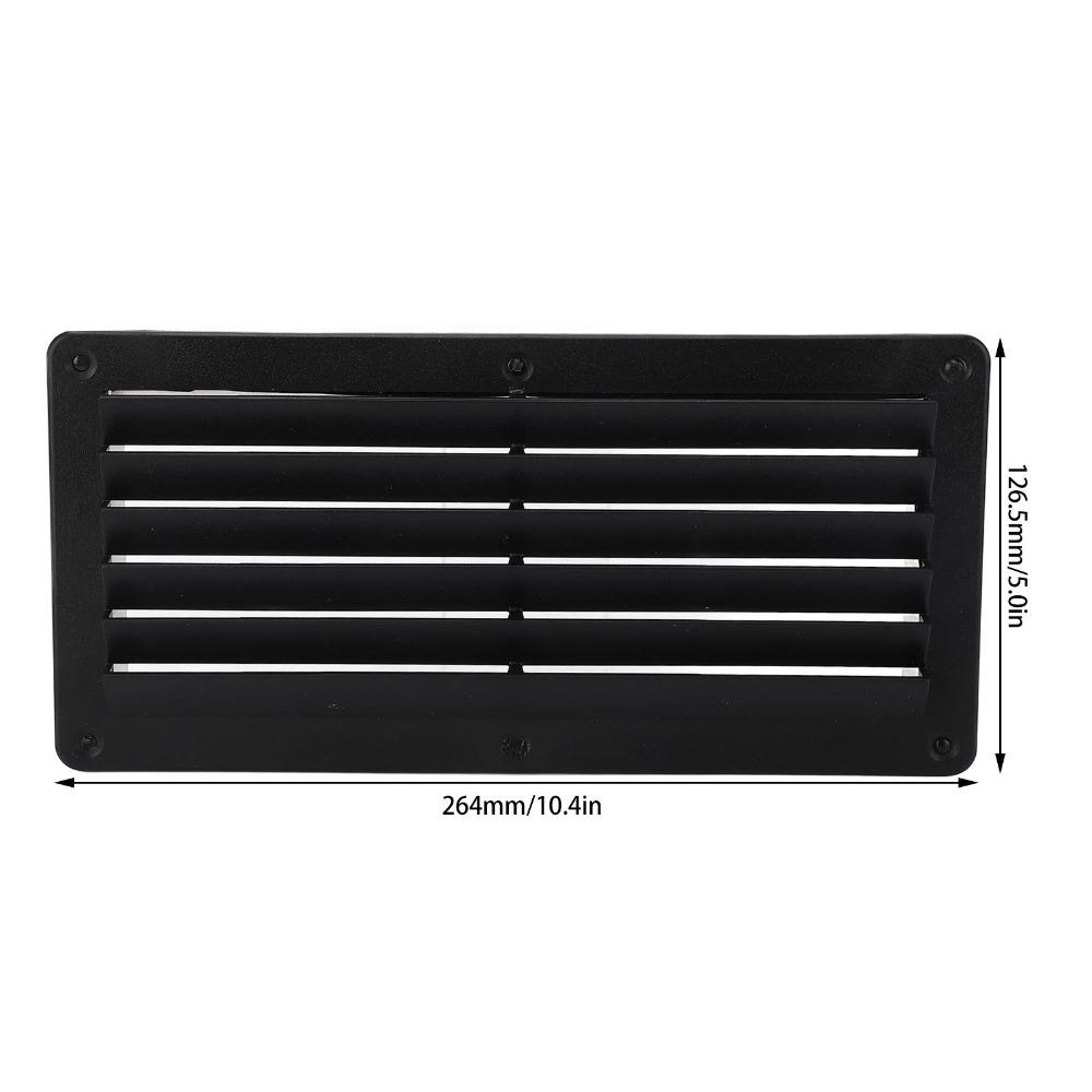 Schwarze 10,4 x 5 Zoll große Lüftungsschlitzabdeckung für Deckenventilatoren, geeignet für Wohnmobile