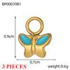 3PCS/LOT CARLIDANA Vintage Luxury Stainless Steel Natural Stone Star Eye Sunflower Pendants Charms for DIY Jewelry