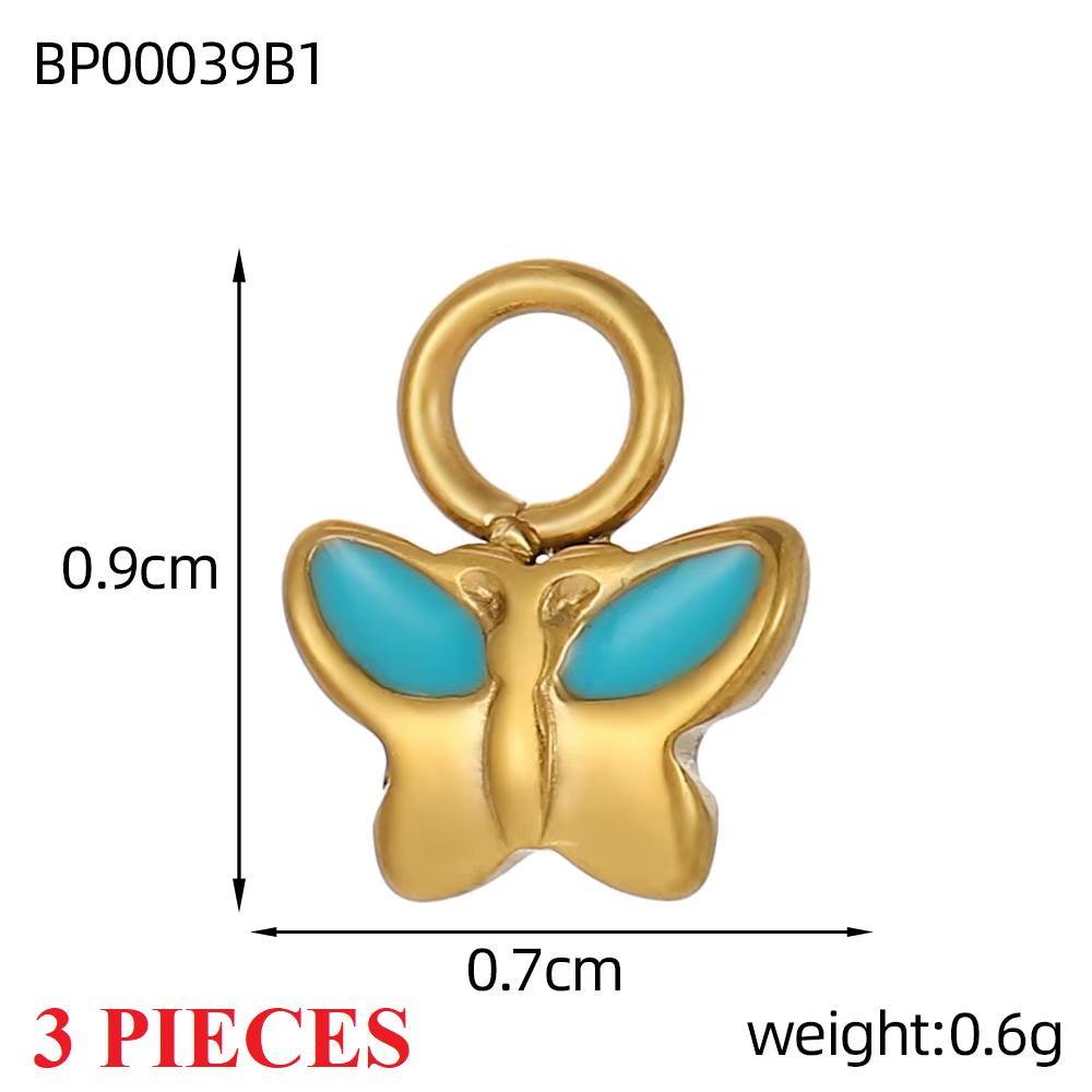 3PCS/LOT CARLIDANA Vintage Luxury Stainless Steel Natural Stone Star Eye Sunflower Pendants Charms for DIY Jewelry