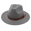 Elegant Wide-Brim Felt Fedora Hat