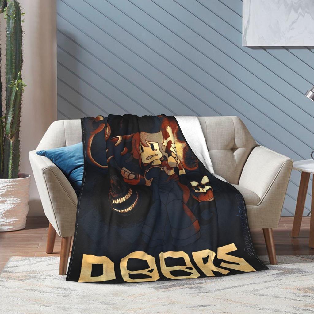 GUOYU Blanket DOORS Horron Game Throw Blanket for Couch Soft Fuzzy Plush Blanket 50x60 Inches Multisize Bedspread for All Seasons