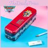 Bus Pencil Box Metal Iron Creative Student Pencil Stationary Case