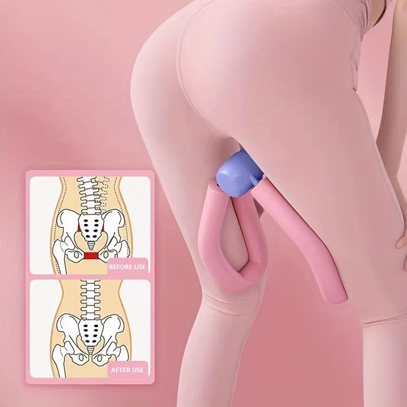 1pc Silicone Polymer Pelvic Floor Muscle Trainer, Thigh Exerciser for Postpartum Recovery, Body Shaping, Leg & Butt Training Device