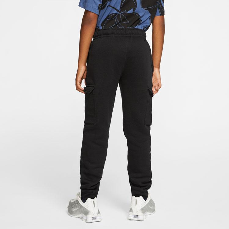 Nike Multi-Pocket Fleece-Lined Knit Pants Kids Bottoms Black CQ4298-010