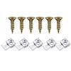 100Pcs with Screws Glass Fixing Clip Kit Plastic Mirror Holder Clip  for Fixing Glass
