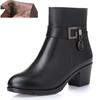 Fashion Comemore Winter Fur Boots High Heels Brown Ladies Heel Boot Adult Fashion Women's Shoes 2025 Genuine Leather Warm Booties Black