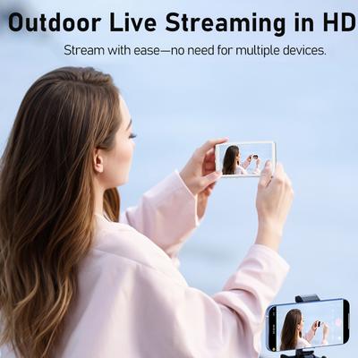 Magnetic Phone Vlog Selfie Monitor Screen Wireless Selfie Monitor Screen Rear Camera Monitor Screen for Iphone Android Cellphone