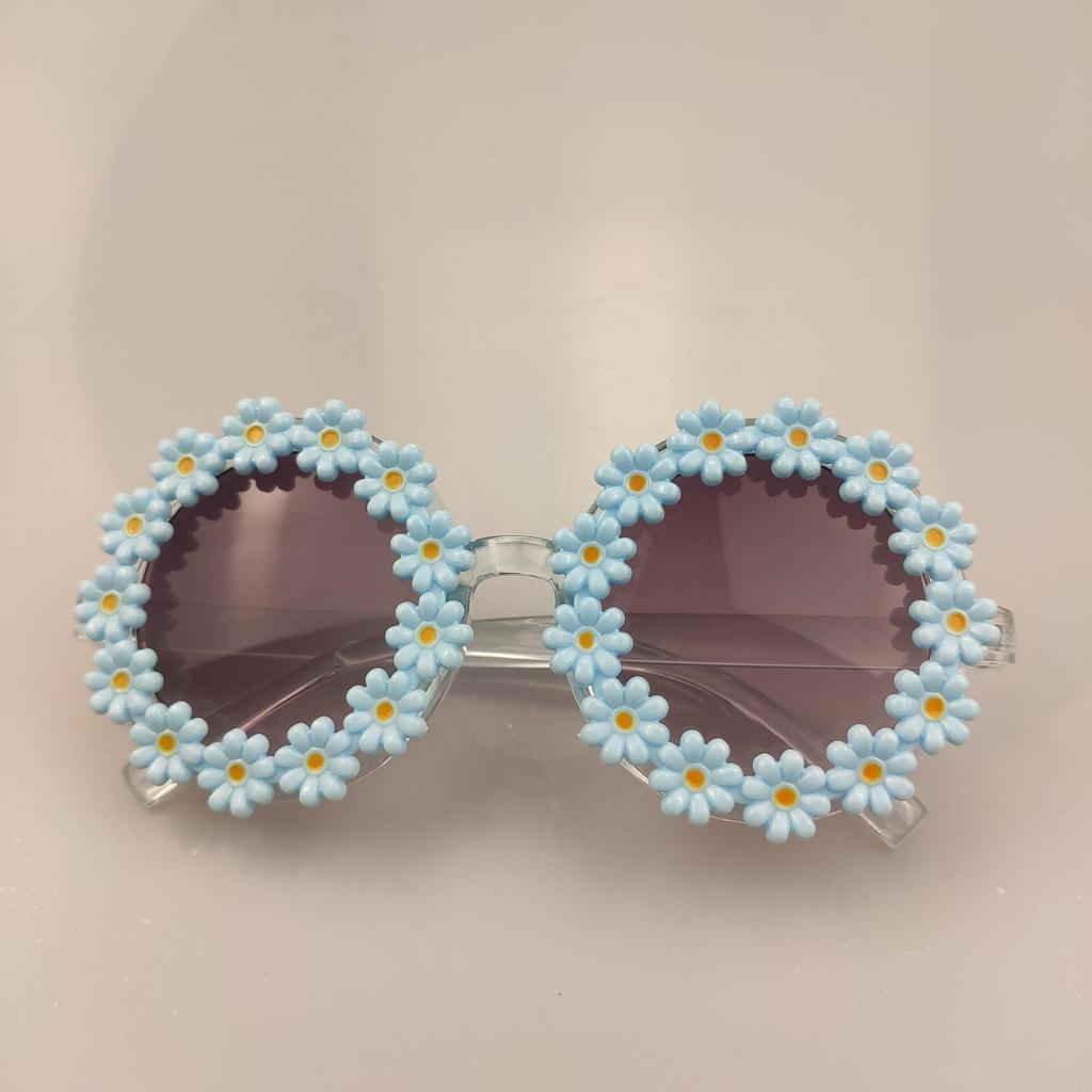 Girls' Cute Daisy Sunglasses - Stylish Sunflower Design for Picnics & Outings