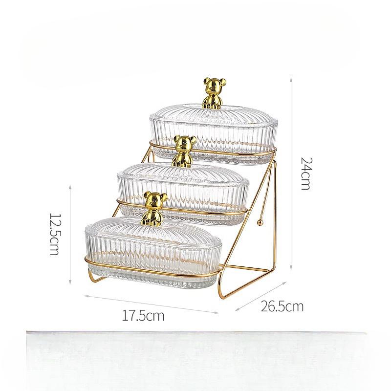 Premium Fruit Tray Home Use Living Room Coffee Table Surface Snack Multi-layer Snack Tray High-end Candy Tray Separate Dried Fruit Storage Box