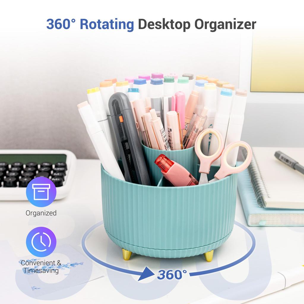 Desktop Rotating Makeup Brush Storage Tube Cosmetics Rack Table Dressing Table Eye Shadow Brush Lipstick Box Pen Holder