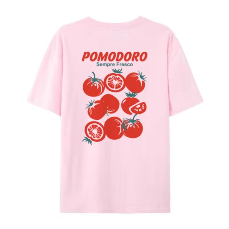 Vintage Tomato Graphic Tees Italian Pomodoro Shirt Cute Aesthetic Vegetable TShirts Women Summer Cottagecore Streetwear Tops