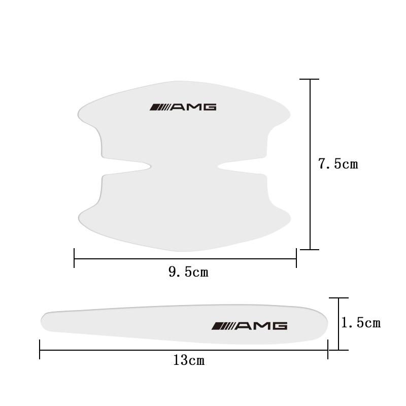 8xCar Door Handle Bowl Scratch Protective Stickers For Mercedes Benz AMG Smart W205 C300 W203 W206 W108 W124 W126 W140 W168 W