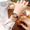 New women's quartz watch, retro wine barrel-shaped belt watch, female student simple watch