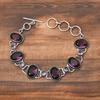 Amethyst Gemstone : 925 Sterling Silver Handmade Multi Gemstone Bracelet Jewelry