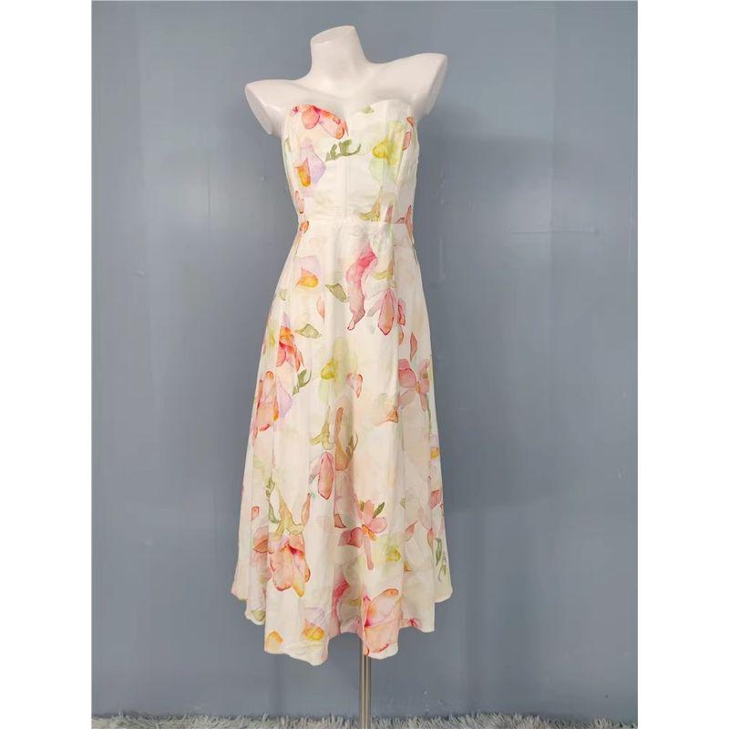 

Foreign Trade Order H Home Summer New Wrap-around Gyaru Slimming Exquisite Print Fashion Temperament 2025 Beautiful Dress