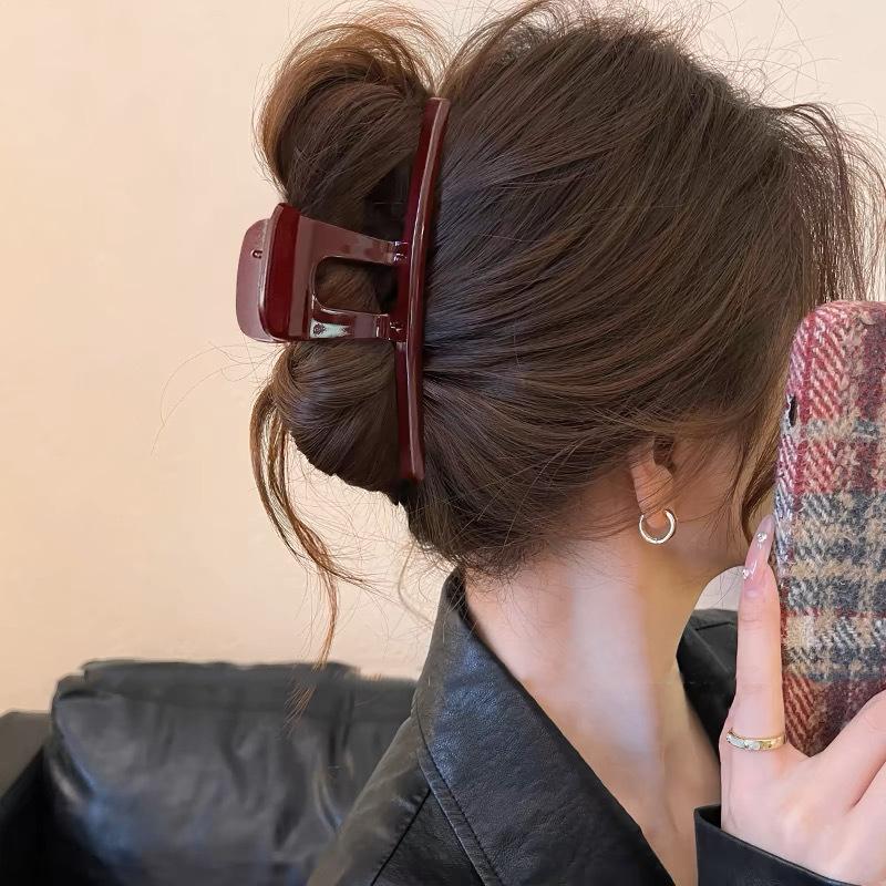 Anchor red ~ hair clip large shark clip hair clip women's back head clip hair accessories autumn and winter