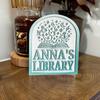 Personalized Library Sign 3D Bookshelf Book Store Decor for Home Library or Reading Nook Bookish Gifts for Book Lovers Reader Women Students