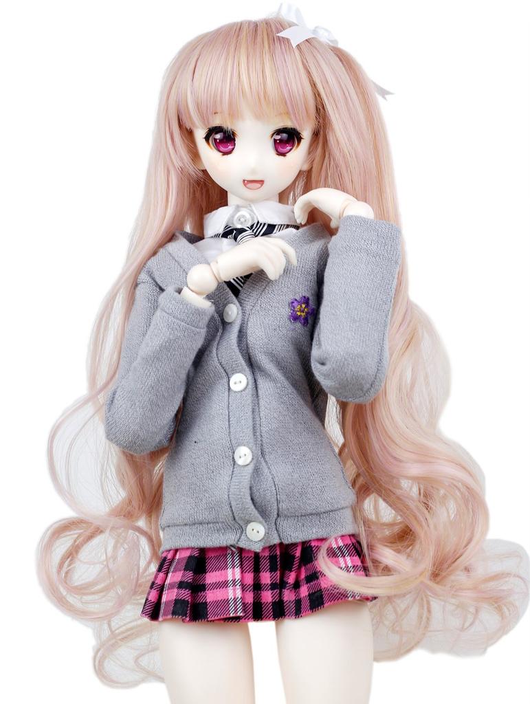 Linfairy Size Doll Figure BJD Wave Wig 1/3 Wig, Wig, (Fresh Pink)