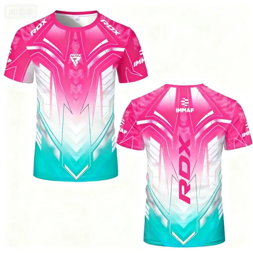 

Outdoor Sports Fighting Competition Fan Breathable T-shirt Men s and Women s Casual Round Neck Short Sleeve Boxing Top 6XL темно-сірий колір