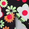 Women's V-Neck Long Sleeved Dress With Casual Floral Print Flared Sleeve Skirt