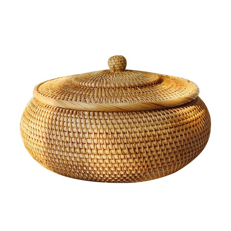 Hand-woven Bamboo Oval Storage Basket