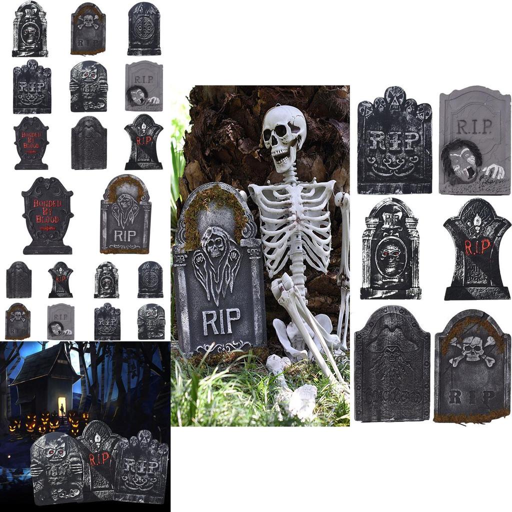 Lightweight And Durable Foam Tombstone For Halloween Party Graveyard Decoration