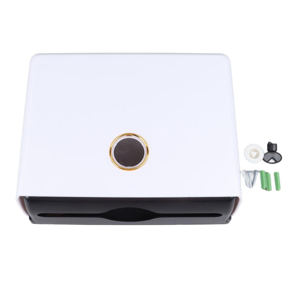 Wall Mounted Tissue Box Plastic White Wearproof Easy To Clean Wall Hanging Tissue Holder for Home