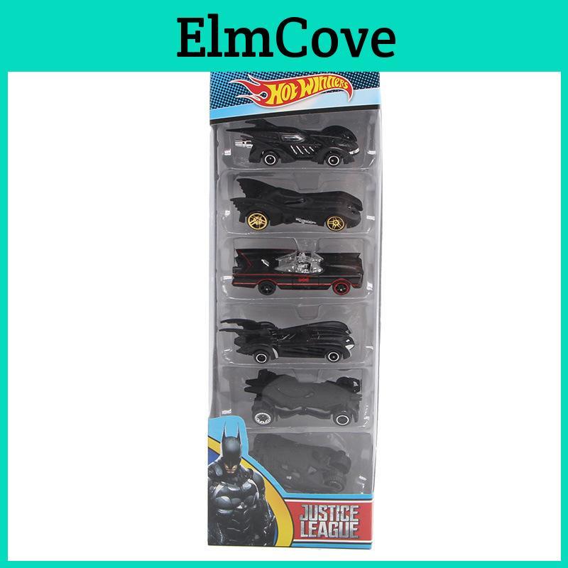 Klasická sada 6 ks Hot Wheels DC Comics Batman Batmobile Kovová autíčka pro děti i dospělé