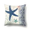 Polyester Pillowcase Peach Leather Velvet Cushion Cover Marine Life Seahorse Octopus Printed Pillowcase Car Cushion