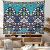 Boho Geometric Mandala Tapestry, Bohemian Aesthetic Wall Hanging, Living Room Bedroom Dorm Decor, Gift