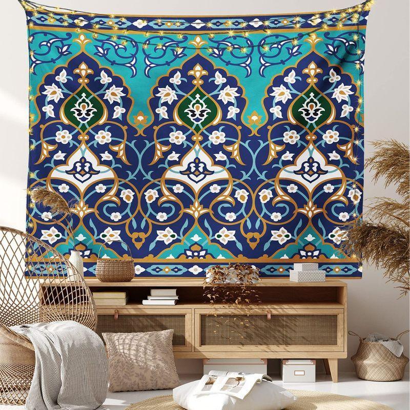 Boho Geometric Mandala Tapestry, Bohemian Aesthetic Wall Hanging, Living Room Bedroom Dorm Decor, Gift