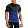 Pánský cyklistický dres s kulatým výstřihem a krátkým rukávem se zipem, prodyšný, rychleschnoucí, s potiskem, pro venkovní sporty a fitness