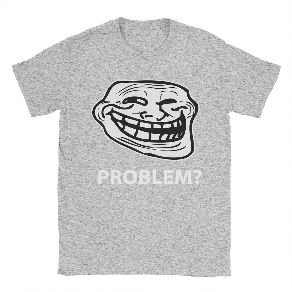 Trollface Meme Rage Comic Funny Troll Joke Internet TShirts Men Vintage 100 Cotton Tee Shirt T Shirts Gift Idea Clothing