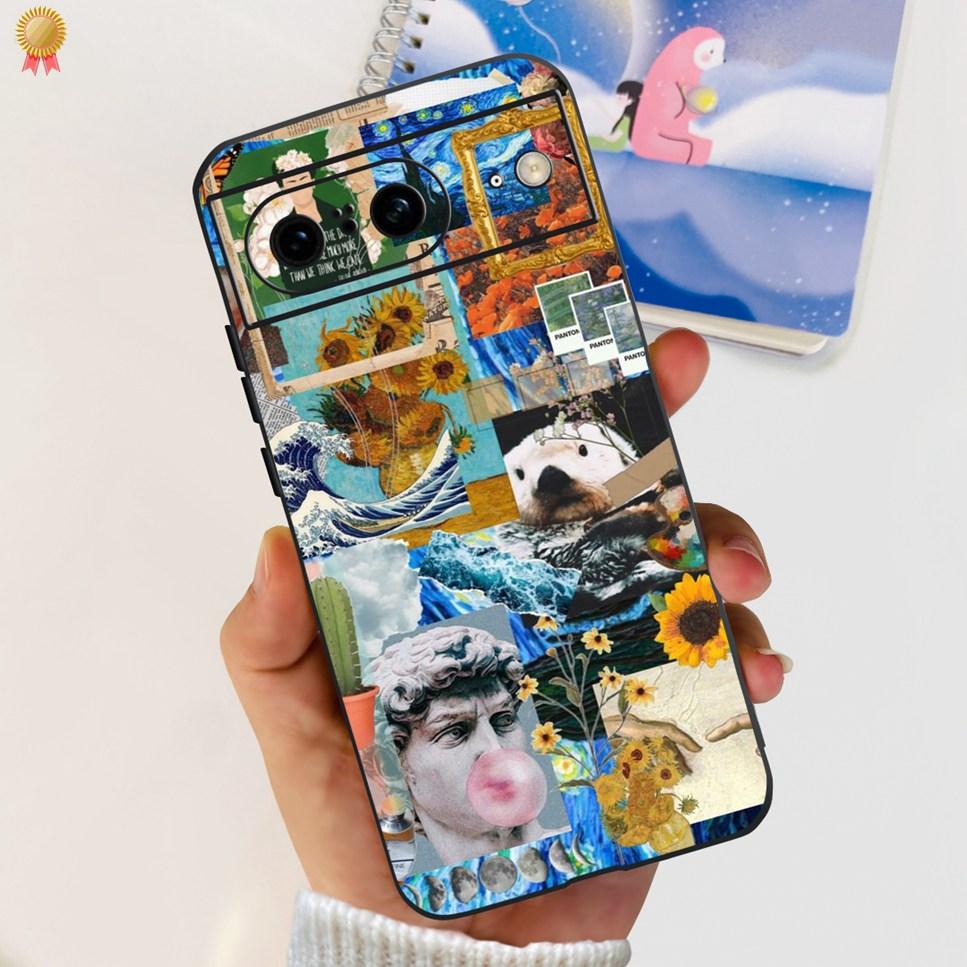 For Google Pixel 8 Pro Case Cute Cartoon Silicone Shockproof Back Cover For Google Pixel 8 Pro 8Pro Phone Case Bumper Funda Capa