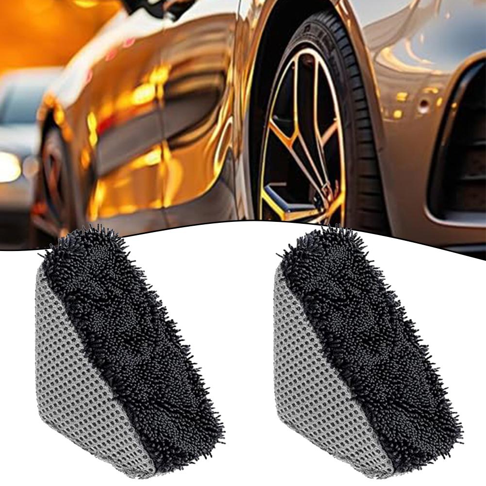 Tire Cleaning Sponge Car Cleaning Brush Car Detailing Cleaning Tool Anti-Slip Design Effective Tire Maintenance Neat Application