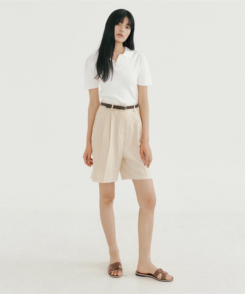 REORG Blo Linen Half Pants Light Beige