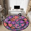 1pc Flower Mandala Pattern Carpet for Office Non-Slip, Round Carpet, Soft & Comfortable, Carpet for Office, Round Floor Mat yy251225158