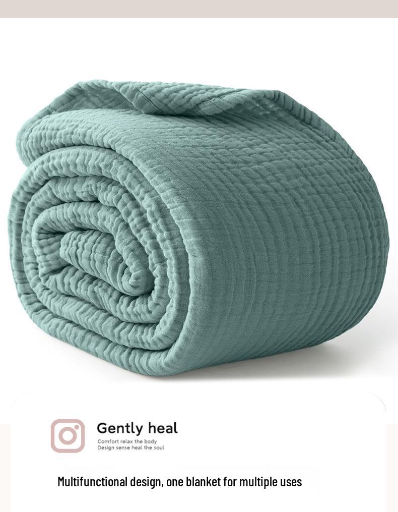 6-warstwowy kocyk z czystej bawełny muślinowej – Miękki, przewiewny, uniwersalny dla dorosłych i dzieci, odpowiedni do łóżka lub na sofę.