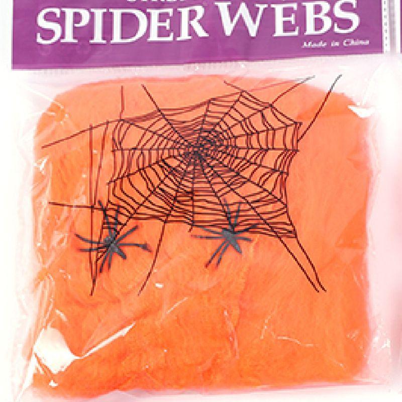 

2 Spider Web Spiders Halloween Party Decorations Retractable Spider Dress Fancy оранжевый