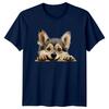 Cute Corgi Peeking Dog TShirt Adorable Puppy Tee