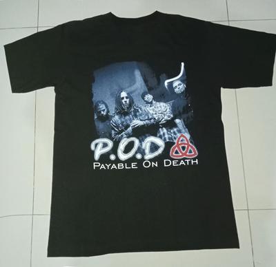 P.O.D Payable On Death Membri Rock Unisex 100% Cotone Maglietta GS174