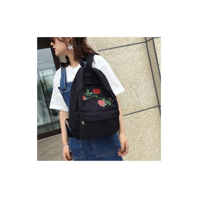 Stylish Women Ladies Canvas Shoulder School Bag With Spacious Main Compartment And Durable Design