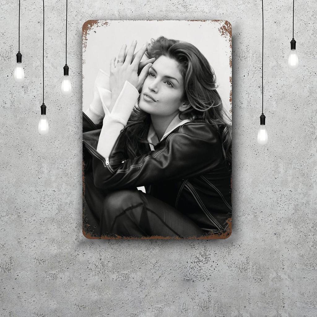 cindy crawford Vintage Metal Tin Signs Posters Decor Retro Metal Plaque Wall Art Decor for Garage Bar