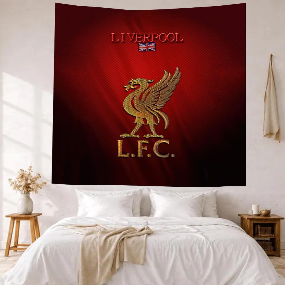 Liverpool Football Club Vægdekoration Vægtæppe Kunst Til Kæledyrsminde Fødselsdag Bryllupsfest Baggrund Familiegave