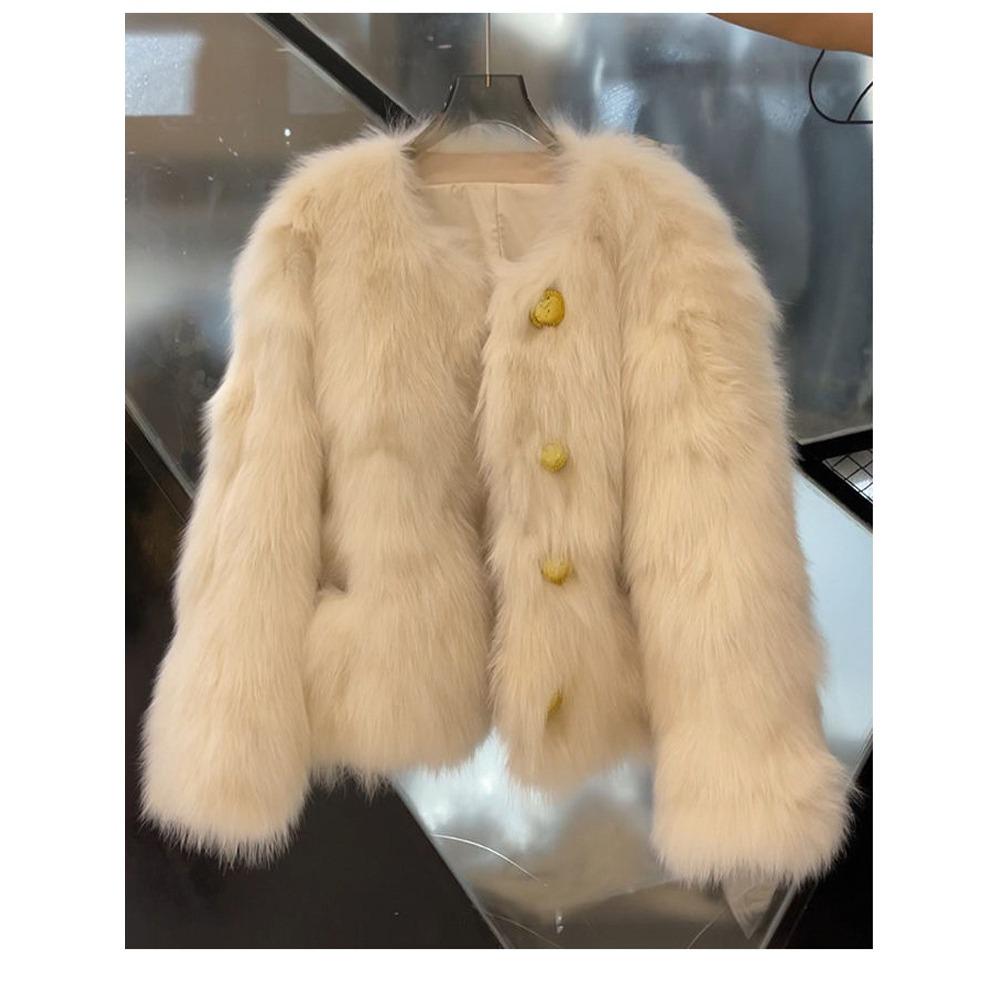 Fur Jacket Women's Short Autumn and Winter New Mao Mao Jacket Foreign Style Young Top Thin Versatile Fashion Women's Clothing