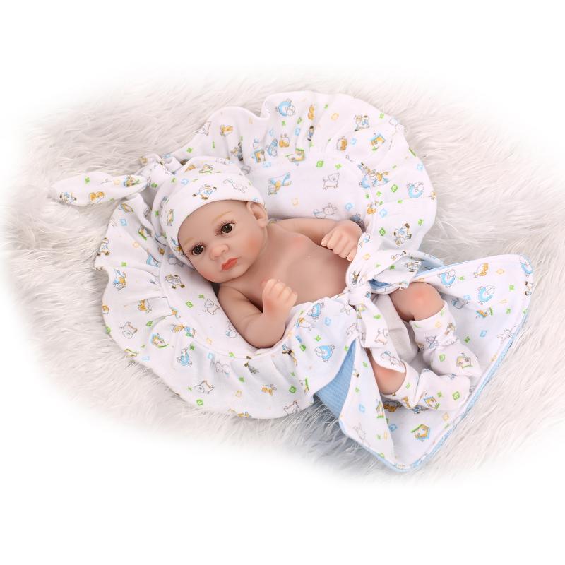 Mini Bath Toy Simulation Baby Soft Rubber Doll Realistic Soft Play Home Baby Girl Toy