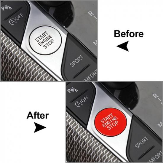 Red Car Engine Start Stop Button Switch Cover Trim For BMW 3 8 X Series