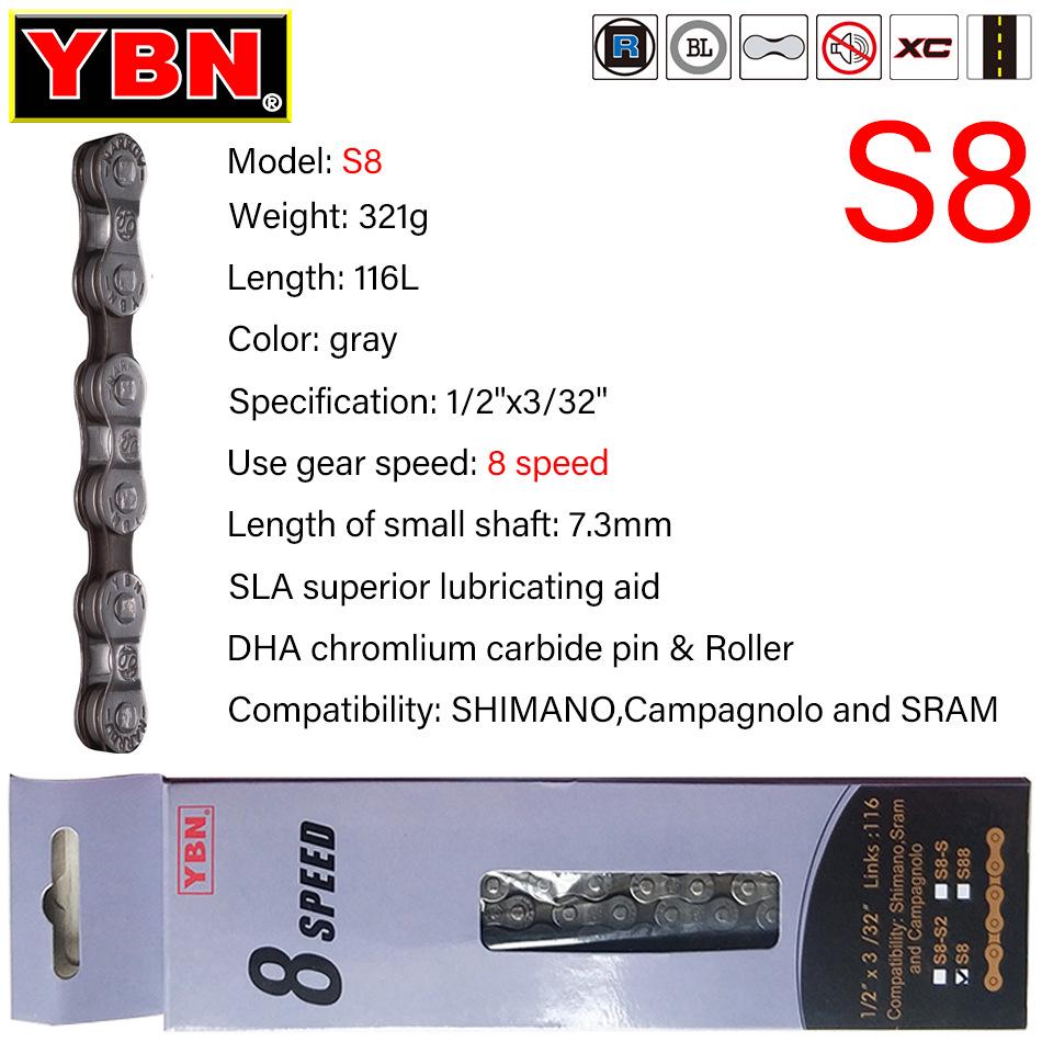 YBN KMC 8-12 Speed Mountain/Road Bike Chain