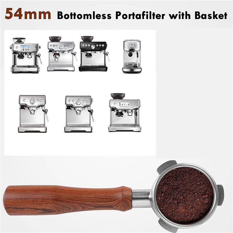 Новый 3X Бездонный портафильтр 54 мм для кофемашин Breville серии Barista и эспрессо, портафильтр с корзиной для фильтра